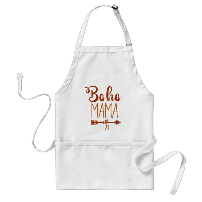 Delantal Tipografía Boho Mama Feather Arrow (Frente)