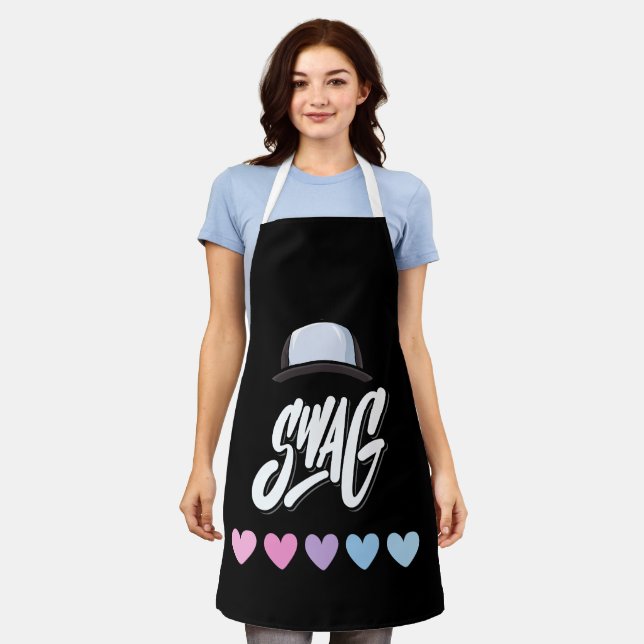 Delantal Tipografía de swag (Gastado)