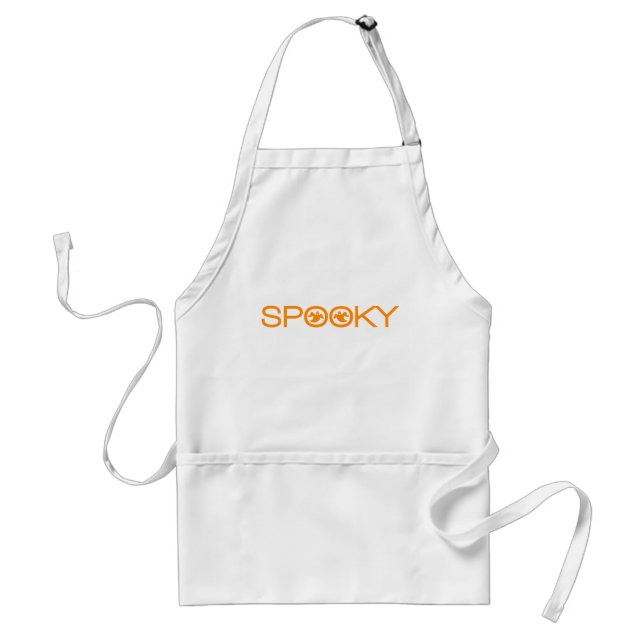 Delantal Típografía espeluznante Halloween Apron (Frente)