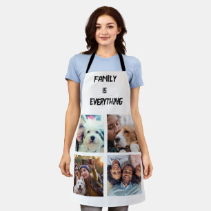 Delantal Tipografía mínima Colaje personalizado Foto
