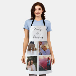 Delantal Tipografía mínima Collage personalizado Foto 