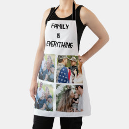 Delantal Tipografía mínima Collage personalizado Foto 