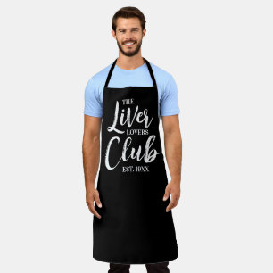 Delantal Tipografía minimalista divertida El club de los am