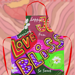 Delantal Tipógrafos divertidos, brillantes y felices