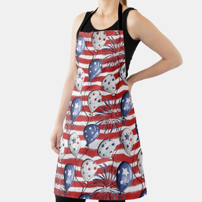 DELANTAL TIRA AZUL BLANCA ROJA Y BALONES (in situ)