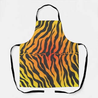 Delantal Tiras de tigre naranja y negro