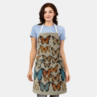 Delantal Título: "Sueños de mariposa: Elegante diseño afric