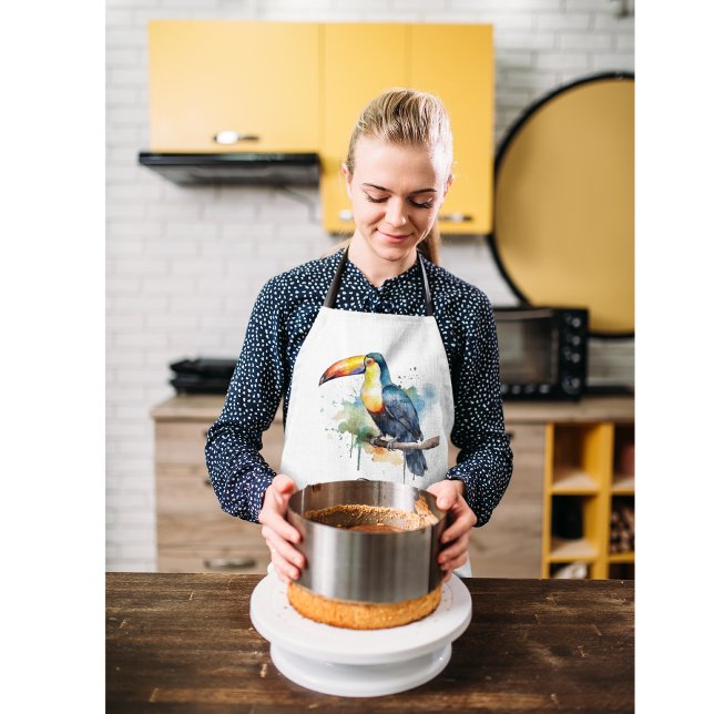 Delantal tocan colorido sentado en una rama (Subido por el creador)