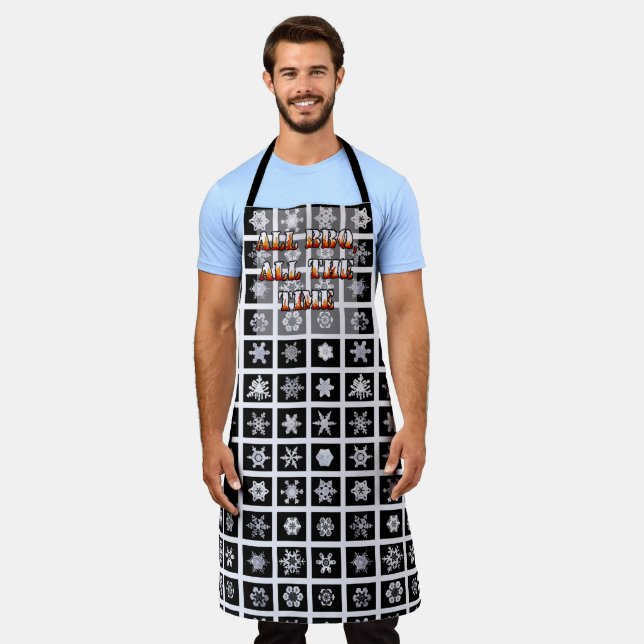 Delantal Todas las paradas de barbacoa todo el tiempo, Snow (Gastado)