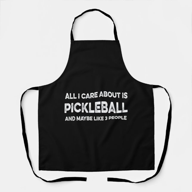 Delantal Todo lo que me importa es el pickleball (Anverso)