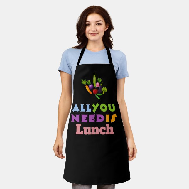 Delantal Todo Lo Que Necesitas Es Almuerzo (Gastado)