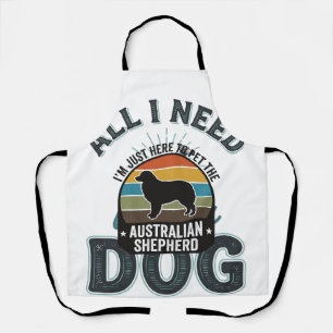 Delantal Todo lo que necesito es mi perro grabado vintage a