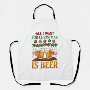 Delantal Todo lo que Quieren las Navidades son Tazas de Bri