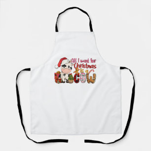 Delantal Todo Lo Que Quiero De Los Navidades Es Vacas Xmas