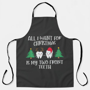 Delantal Todo Lo Que Quiero Para Los Navidades Son Mis Dos 
