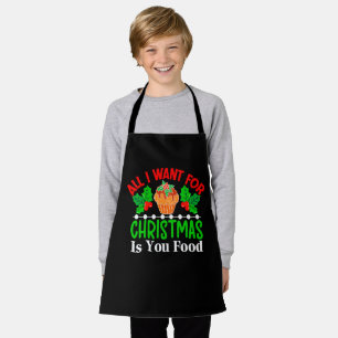 Delantal Todo lo que quiero para Navidad eres tú Food-83543