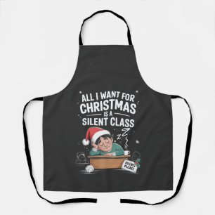 Delantal Todo lo que quiero para Navidad es un profesor de