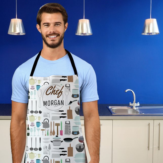 Delantal Todo menos la cocina hunde a los hombres (Cook in style and with a sense of humor with our fun customizable apron. )
