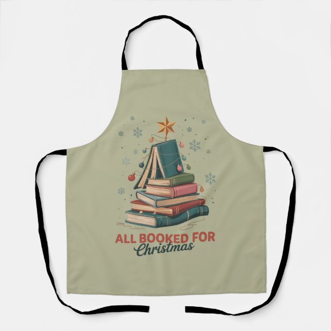Delantal Todo reservado para el árbol de libros de Navidad  (Anverso)