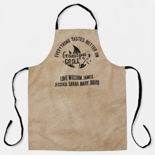 Delantal Todo sabe mejor en el Personalizado de parrilladas