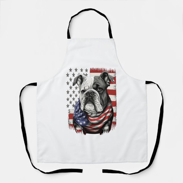 Delantal TODOS LOS PERROS AMERICANOS HOMBRES DE bulldog ing (Anverso)