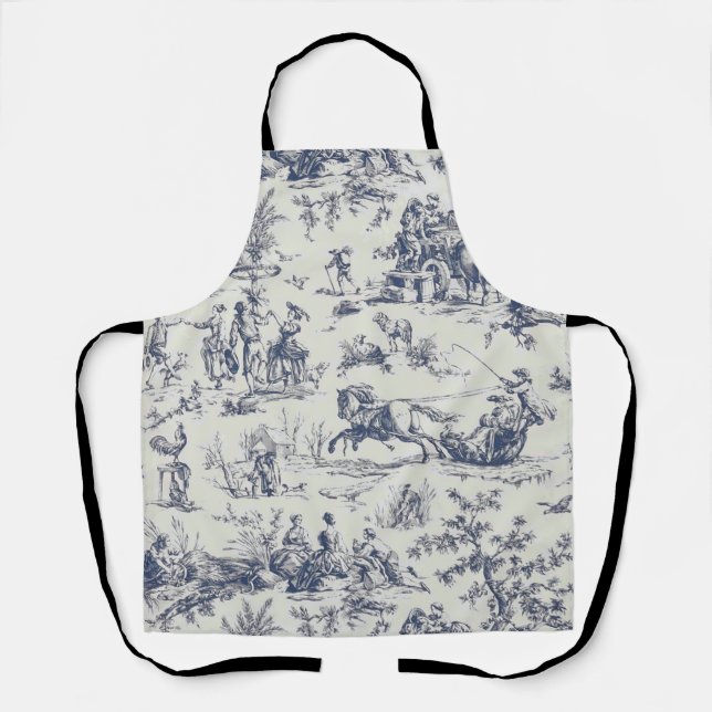Delantal Toile de Jouy bleue (Anverso)