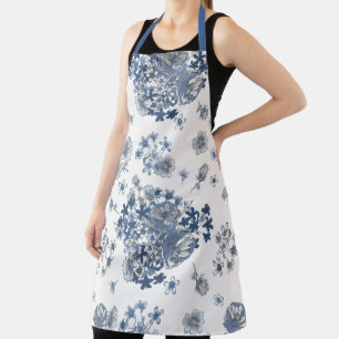 Delantal Toile-De-Jouy Patrón Francés Vintage
