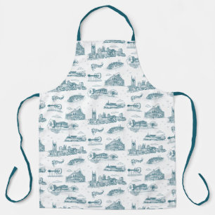 Delantal Toile de Nashville Crepúsculo sobre Blanco