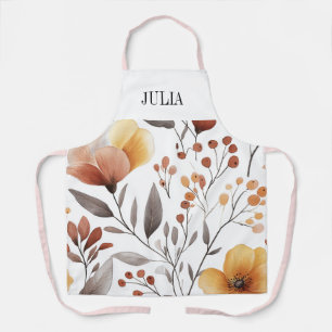 Delantal Toile floral francés de Boho personalizado