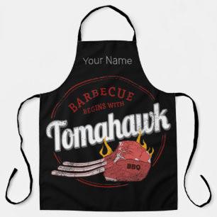 Delantal Tomahawk Steak Barbecue Beef BBBQ Día del Padre
