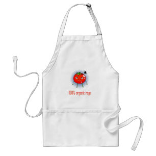 Delantal Tomate Enfadado 100% Orgánico Divertido