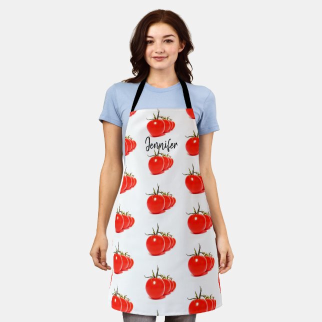 Delantal Tomates Vegetales Nombre Apron de impresión en tod (Gastado)