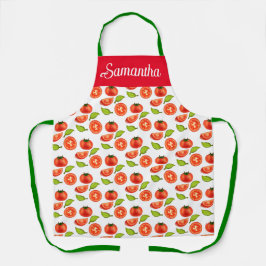 Delantal Tomates Y Leafas De Oregano