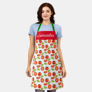 Delantal Tomates Y Leafas De Oregano