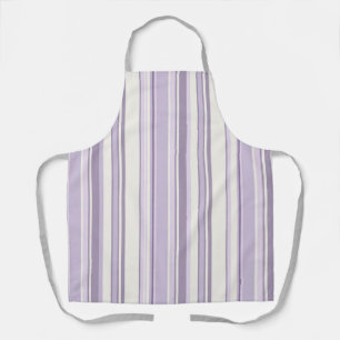 Delantal Tonos de lavanda Suaves rayas de marfil
