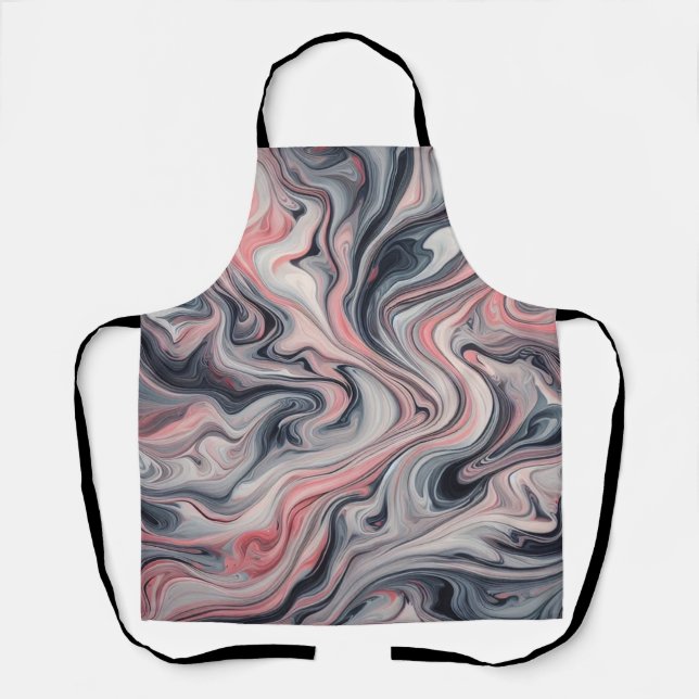 Delantal Tonos Giratorios de Rosa, Gris y Blanco (Anverso)