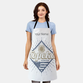 Delantal Topeka City Kansas Estados Unidos Sunflower Estado