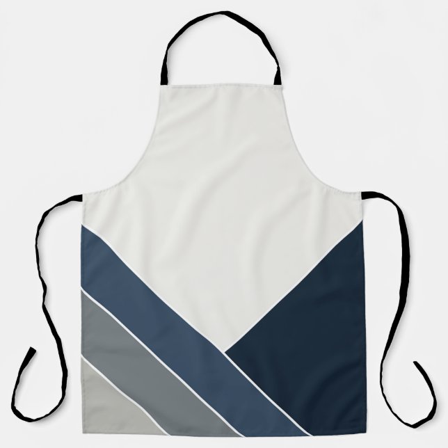 Delantal Tormenta azul y gris ciudad hogar de verano (Anverso)