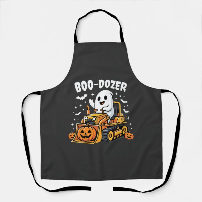 Delantal Toro Dozer Fantasma de Halloween_1 (Anverso)