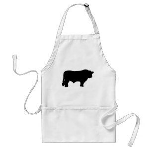 Delantal toro negro grande de angus