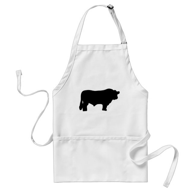 Delantal toro negro grande de angus (Frente)