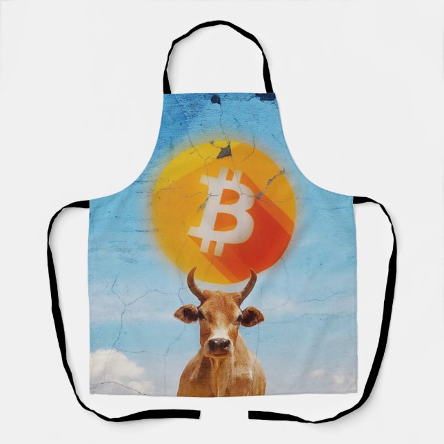 Delantal Toro Resistente Bitcoin (Anverso)