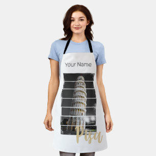 Delantal Torre Inclinada De Pisa Italia Vintage Retro Souve