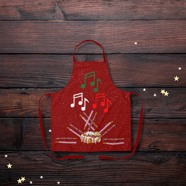 Delantal Torta de tambor, bastones de galletas y notas musi (Subido por el creador)