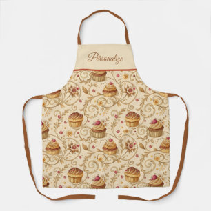 Delantal Torta Vintage Personalizada con Elegancia de Repos