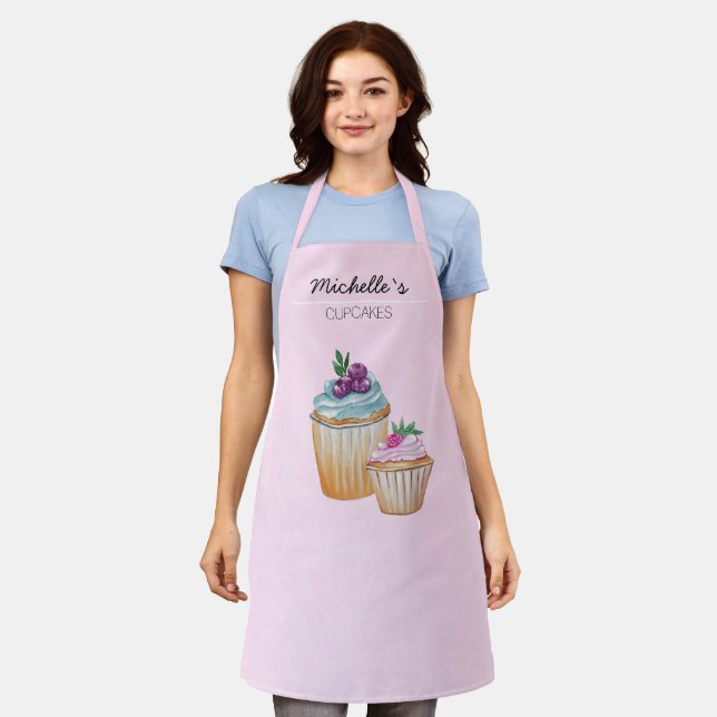 Delantal Tortas Y Frutas Acuarela (Gastado)