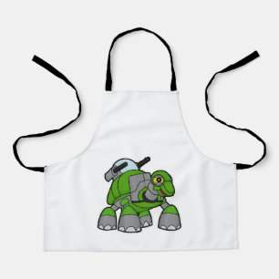 Delantal Tortuga como robot con cañones