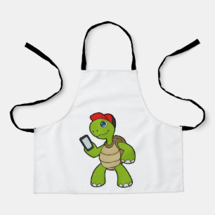 Delantal Tortuga con teléfono y Gorra