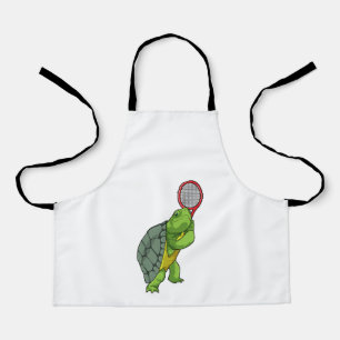 Delantal Tortuga de tenis con raqueta de tenis