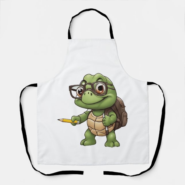 Delantal Tortuga de vuelta al colegio (Anverso)